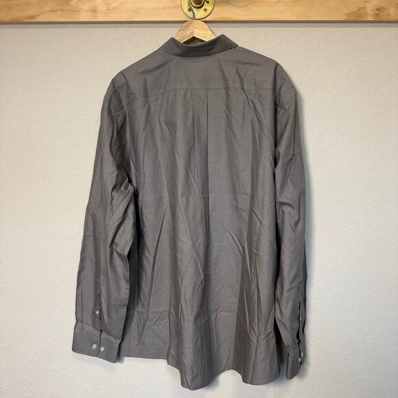 Men's Eddie Bauer Gray Classic Oxford‎ Button Down Size XXL NEW - Picture 7 of 10